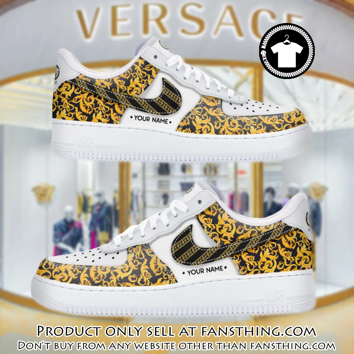 Personalized versace luxury air force 1 sneakers limited af1 shoes oaf1020 fst4522709